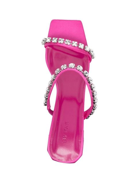 Fuchsia pink Tanya crystal-embellished 70mm mules - women BY FAR | 22CATNYSFCHSACFCHS